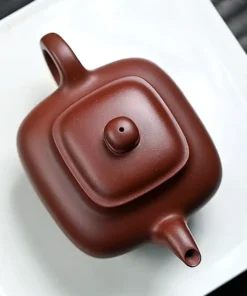 全手工紫泥四方傳爐壺250cc：圖片 4