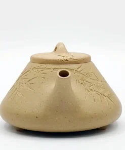 全手工本山綠泥子冶石瓢壺220cc手刻竹子：圖片 4